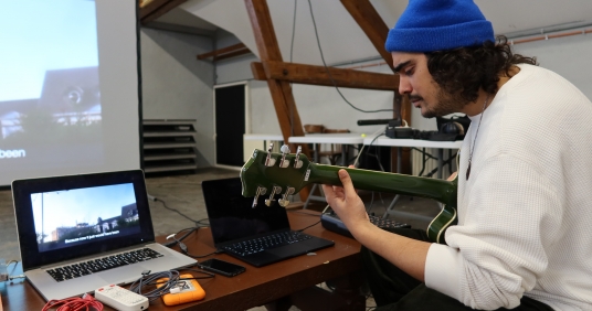 Eric G Foy and Shade Cumini in residency at Kufa